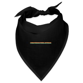 Retro Farben Linie Vorlage Distressed Regenbogen - Bandana Dreieckstuch - Schwarz - Vorne
