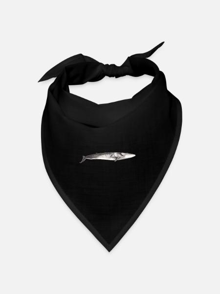 Finnwal Balaenoptera physalus - Bandana Dreieckstuch - Schwarz