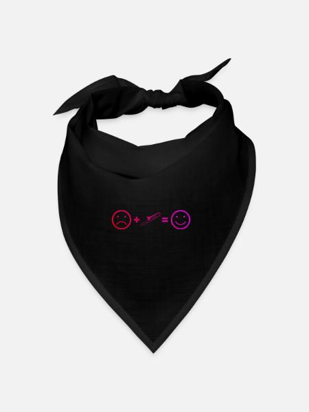 Trombone Herren Posaunist Posaune Jazz Posaune - Bandana Dreieckstuch - Schwarz