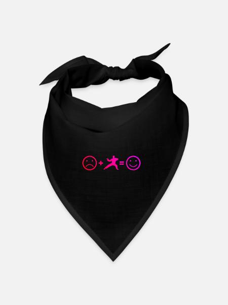 Damen Wushu Kampfsport Herren Kung Fu Kungfu - Bandana Dreieckstuch - Schwarz