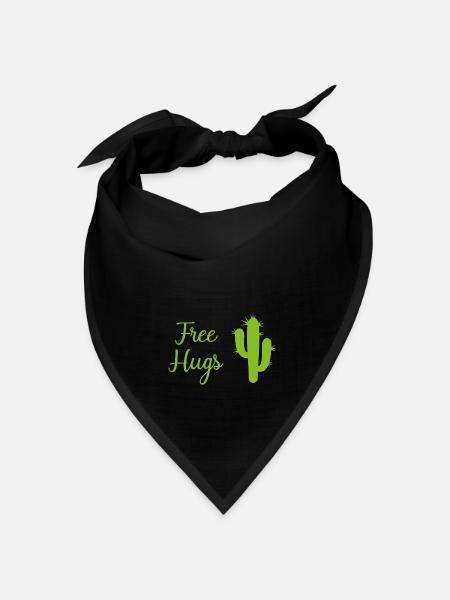 free hugs - Bandana Dreieckstuch - Schwarz