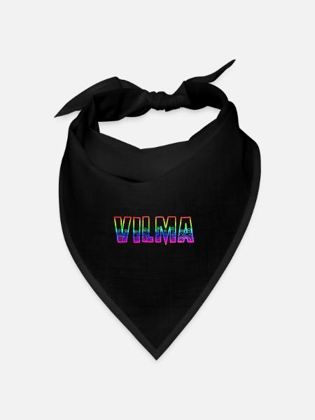 vilma rs regenbogen - Bandana Dreieckstuch - Schwarz