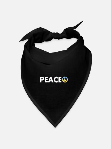 peace - Bandana Dreieckstuch - Schwarz