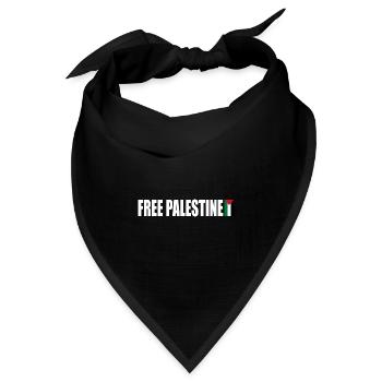 Free palestine - Bandana Dreieckstuch - Schwarz - Vorne