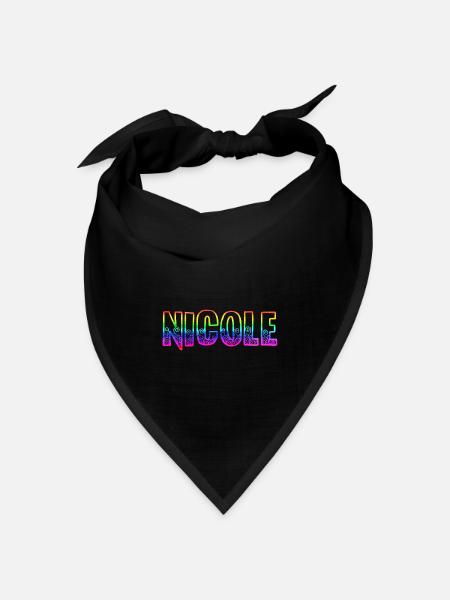 nicole rs regenbogen - Bandana Dreieckstuch - Schwarz