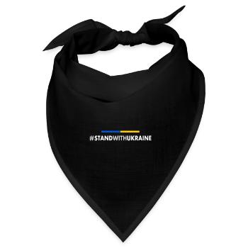 Stand with ukraine - Bandana Dreieckstuch - Schwarz - Vorne