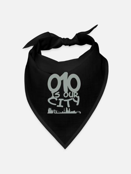 010 ist unsere Stadt - Bandana Dreieckstuch - Schwarz
