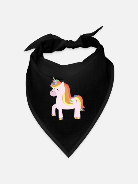 LGBT Einhorn - Bandana Dreieckstuch - Schwarz