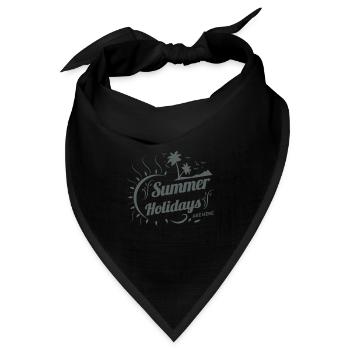 Summer Holidays - Bandana Dreieckstuch - Schwarz - Vorne