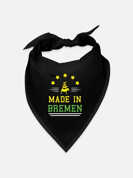 Made in Bremen - Gemacht in und für Bremen ;-}}} - Bandana Dreieckstuch - Schwarz
