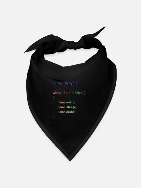 my life cycle dev - Bandana Dreieckstuch - Schwarz