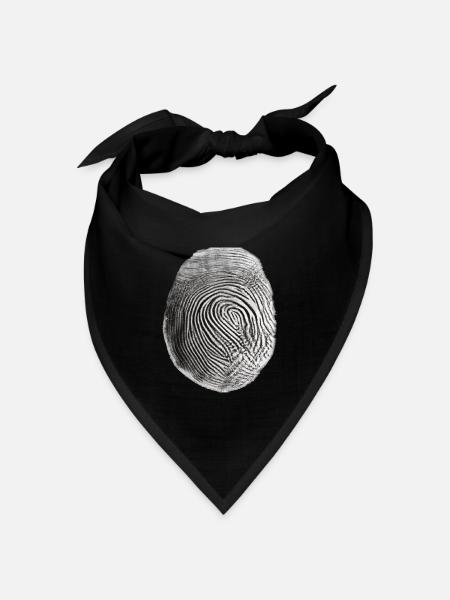 Fingerprint black - Bandana Dreieckstuch - Schwarz