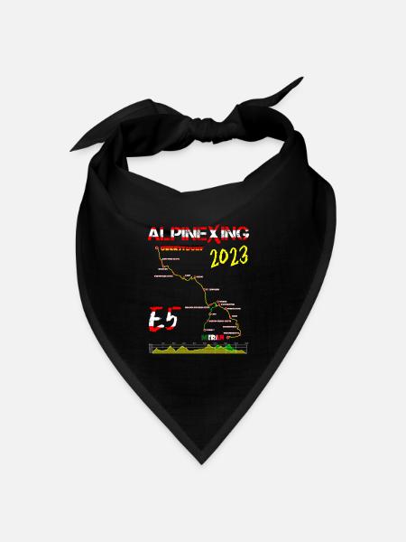 E5 Oberstdorf Meran 2023 - Bandana Dreieckstuch - Schwarz