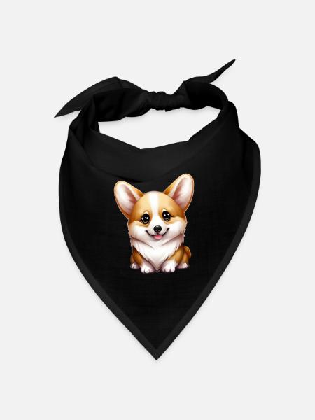 corgi - Bandana Dreieckstuch - Schwarz
