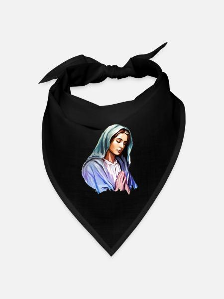 Stechpalme Maria Maria Madonna Mariana Jungfrau Maria Heilig - Bandana Dreieckstuch - Schwarz
