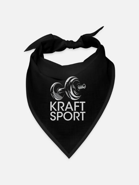 fitness kraftsport gym Training Strongman Hanteln - Bandana Dreieckstuch - Schwarz