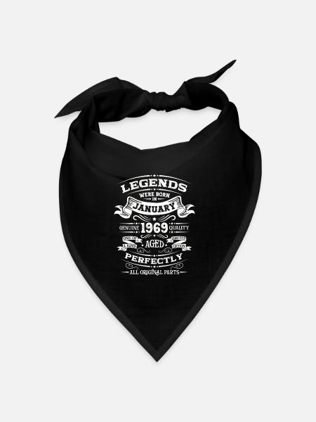 55. Geburtstag Legende Jahrgang 1969 Vintage - Bandana Dreieckstuch - Schwarz
