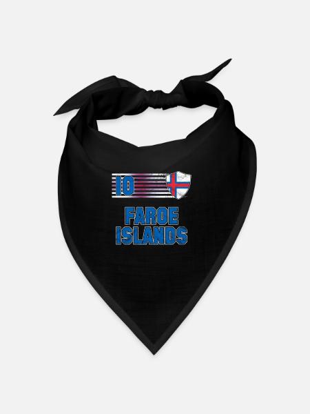 Färöer Inseln - Bandana Dreieckstuch - Schwarz