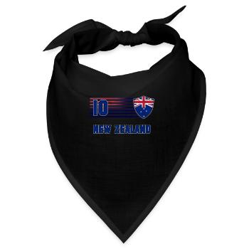 Neuseeland - Bandana Dreieckstuch - Schwarz - Vorne