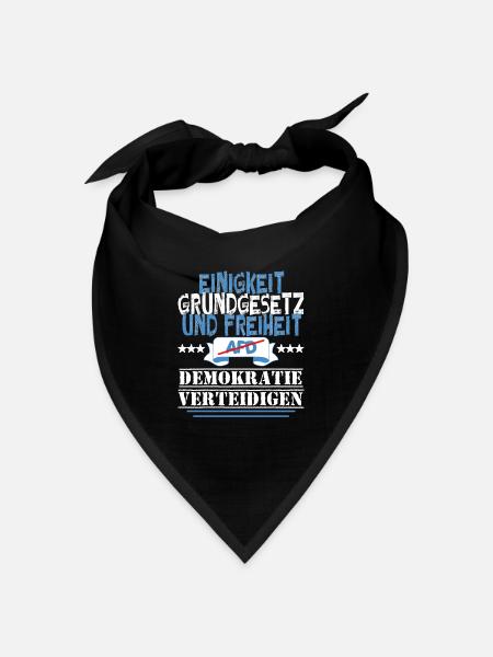 AfD stoppen gegen rechts Demokratie verteidigen - Bandana Dreieckstuch - Schwarz