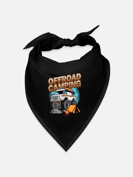 Offroad Camping - Bandana Dreieckstuch - Schwarz