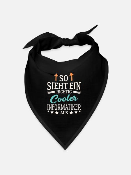 So sieht ein richtig cooler Informatiker aus - Bandana Dreieckstuch - Schwarz