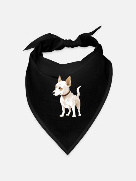 Süßer Hund - Bandana Dreieckstuch - Schwarz