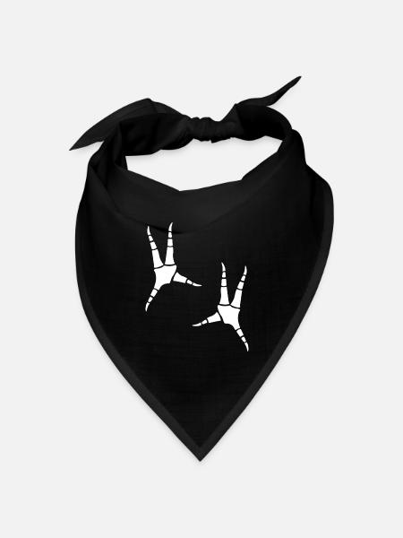 Papageien-Fußabdrücke - Bandana Dreieckstuch - Schwarz