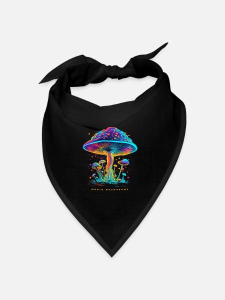 MAGIC MUSHROOM - Bandana Dreieckstuch - Schwarz