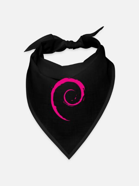 Debian Logo - Bandana Dreieckstuch - Schwarz