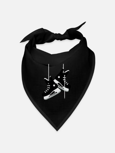 Eishockey-Schlittschuhe - Bandana Dreieckstuch - Schwarz