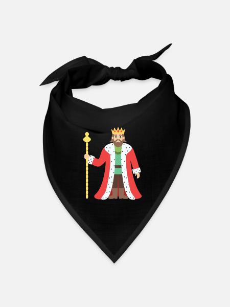 König - Bandana Dreieckstuch - Schwarz