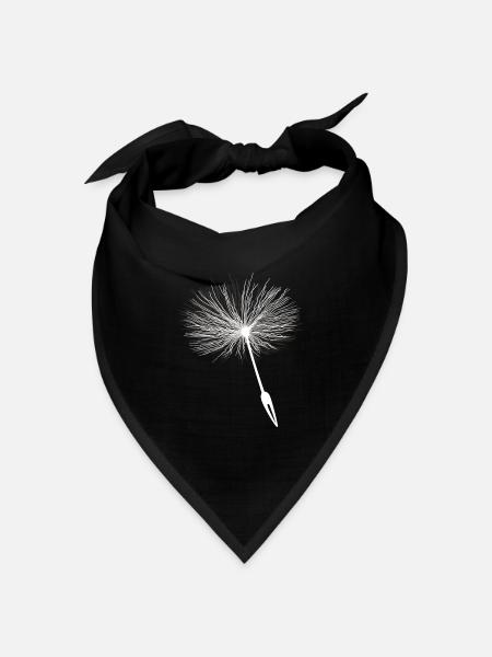 Loewenzahn Samen Pusteblume - Bandana Dreieckstuch - Schwarz