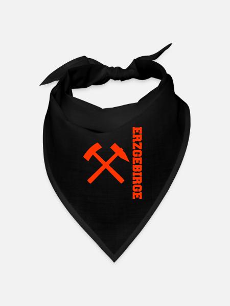 Erzgebirge Bergbau - Bandana Dreieckstuch - Schwarz