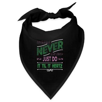 electrician bib training gift idea bday light bulb - Bandana Dreieckstuch - Schwarz - Vorne