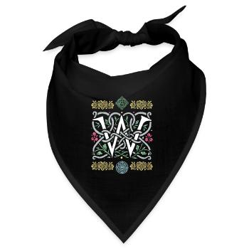 W - Bandana Dreieckstuch - Schwarz - Vorne