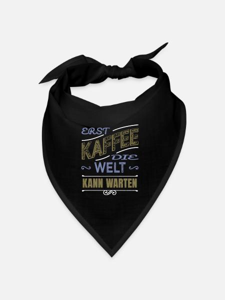 arbeitskollege kaffeebecher statement - Bandana Dreieckstuch - Schwarz