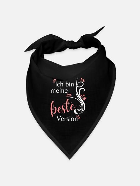 Ich bin meine beste Version - Bandana Dreieckstuch - Schwarz