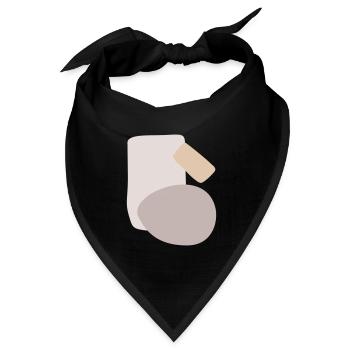 Abstraktes Design verschiedene Formen - Bandana Dreieckstuch - Schwarz - Vorne