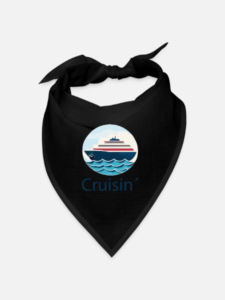Kreuzfahrt - Bandana Dreieckstuch - Schwarz