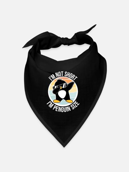 I'm Not Short I'm Penguin Size Dabbing Dab Dance - Bandana Dreieckstuch - Schwarz