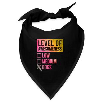 Hund Hund Hund Hund - Bandana Dreieckstuch - Schwarz - Vorne