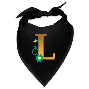 L - Bandana Dreieckstuch - Schwarz - Vorne