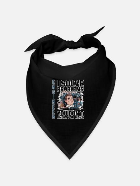 Ingenieur – Für dunkle Hintergründe - Bandana Dreieckstuch - Schwarz