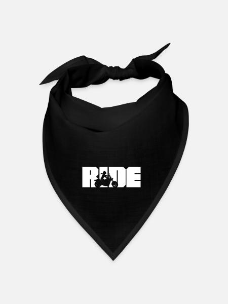 Ride Chopper Bikerin Custombike Motorradfahrerin - Bandana Dreieckstuch - Schwarz