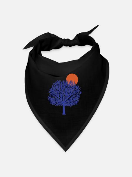 Baum des Lebens Yoga Retro Yoga Fan Yogalehrerin - Bandana Dreieckstuch - Schwarz