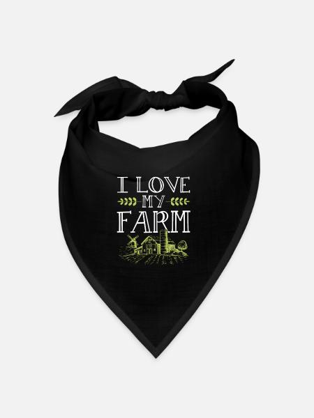 ich liebe meine farm - Bandana Dreieckstuch - Schwarz
