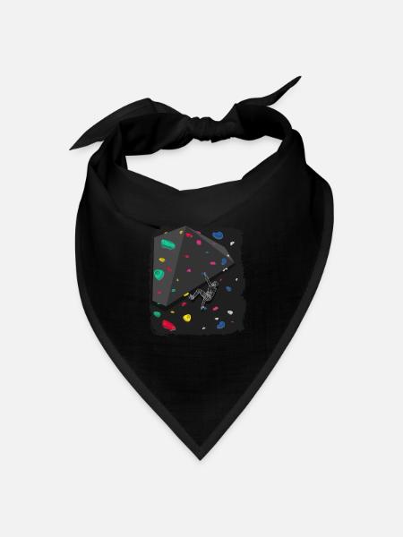 Klettern Boulderwand Felskletterer Bouldern - Bandana Dreieckstuch - Schwarz