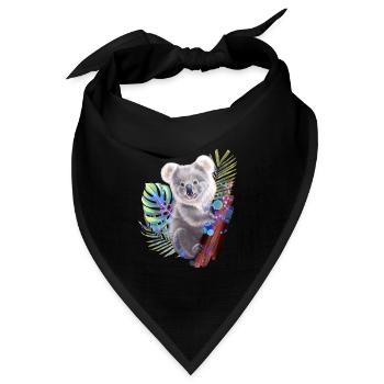 Koala - Bandana Dreieckstuch - Schwarz - Vorne
