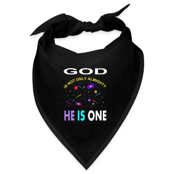 Allah ist einzig Gott ist allmächtig Muslim gift - Bandana Dreieckstuch - Schwarz - Vorne